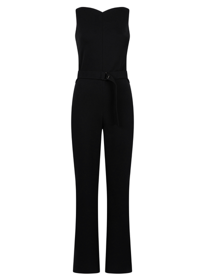 Elaiza: Black sleeveless Jumpsuit
