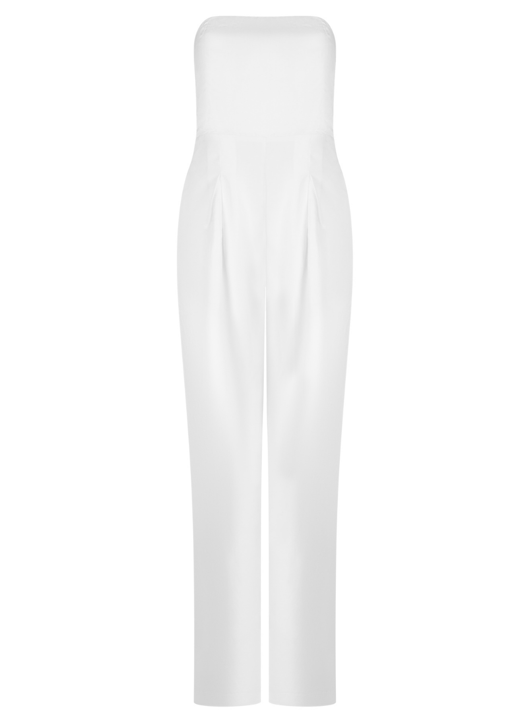 Amalia: Elegant White Strapless Jumpsuit