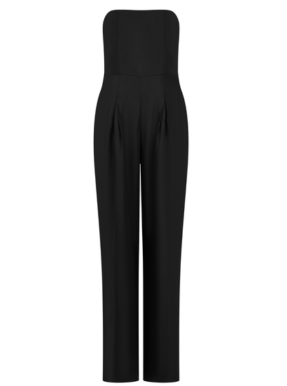 Amalia: Elegant Black Strapless Jumpsuit