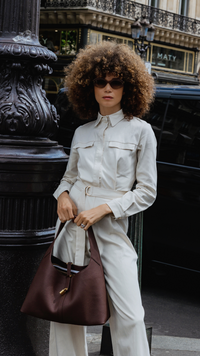 Camille: Long sleeve white Jumpsuit